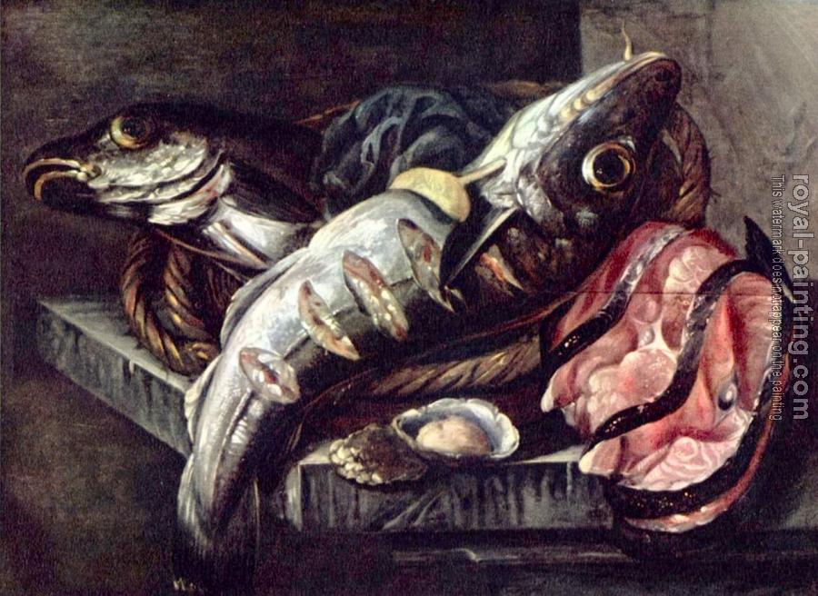 Abraham Van Beyeren : Stilleben mit Fischen